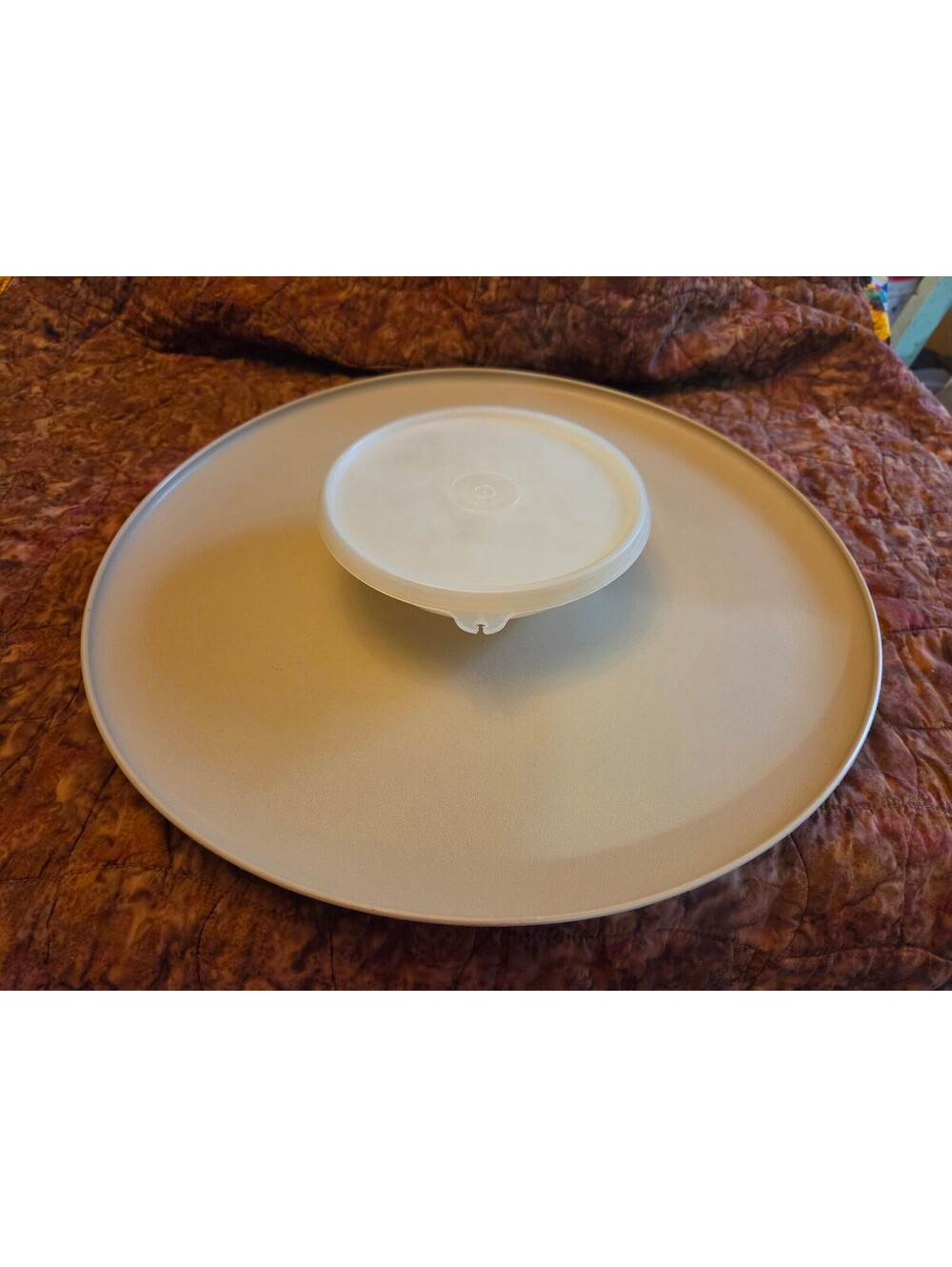 Vtg TUPPERWARE DIP 'N SERVE VEGETABLE/RELISH/FRUIT/CHIP n DIP TRAY Christmas EUC